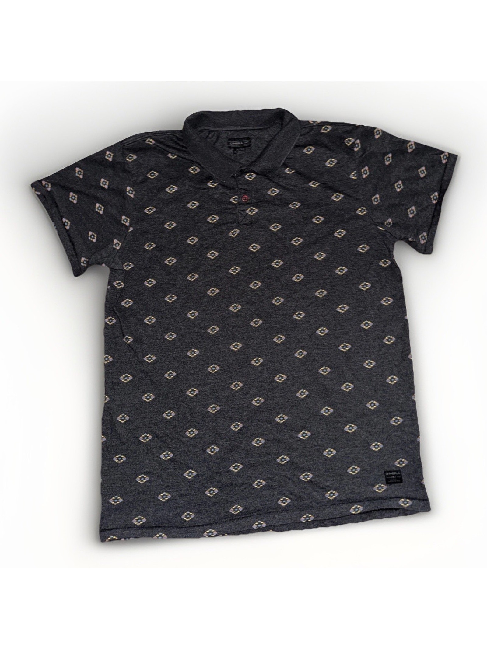 Oâneill Aztec Print Polo Shirt Gray 2xl 24x30